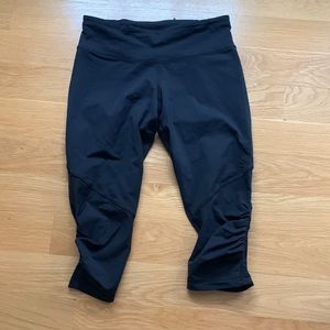 lululemon black 19” RUN INSPIRED capri